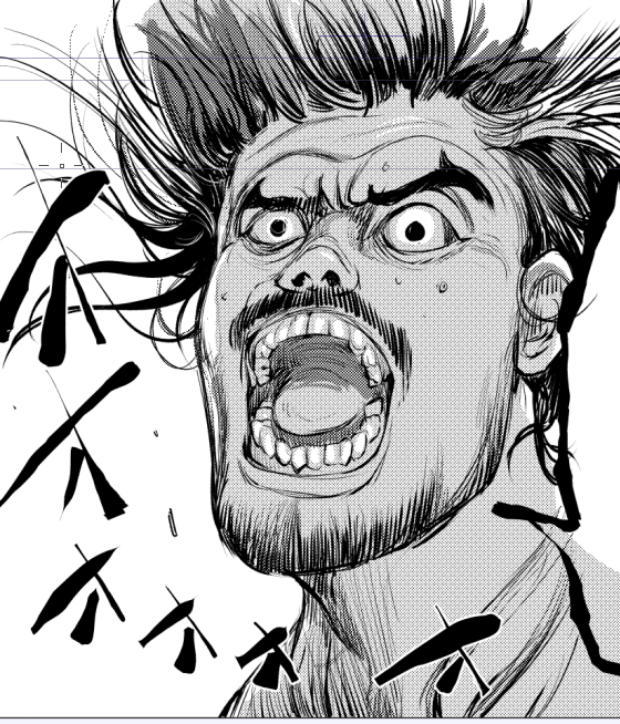夜中にじじい描いてる 