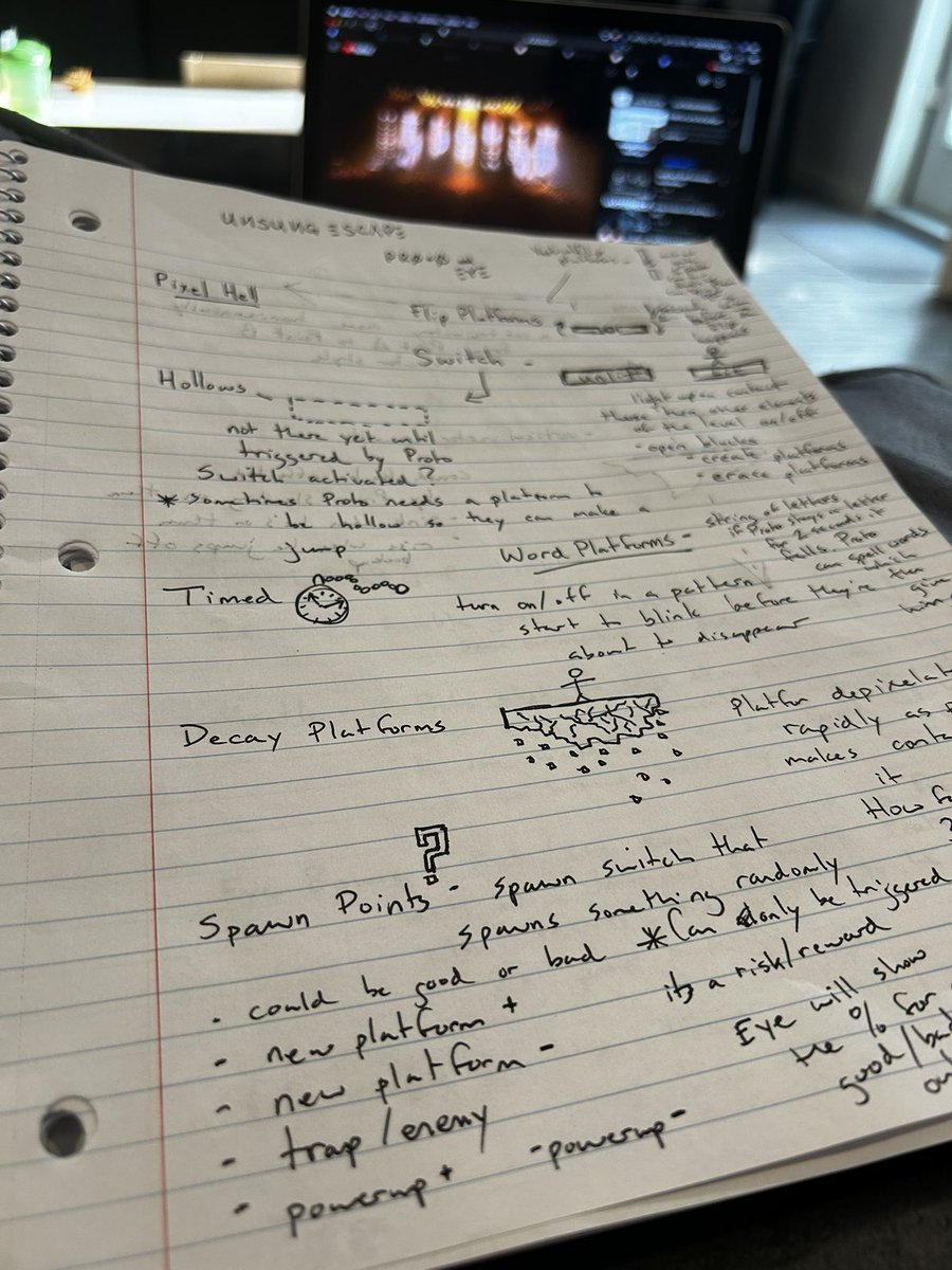 KadeDeckard's tweet photo. Initial Game Design done solo and to a soundtrack is one of the most pure experiences. Just you and your creation. 
#eneme #gamedesign #indie #gamedev https://t.co/6NceXz3nlM