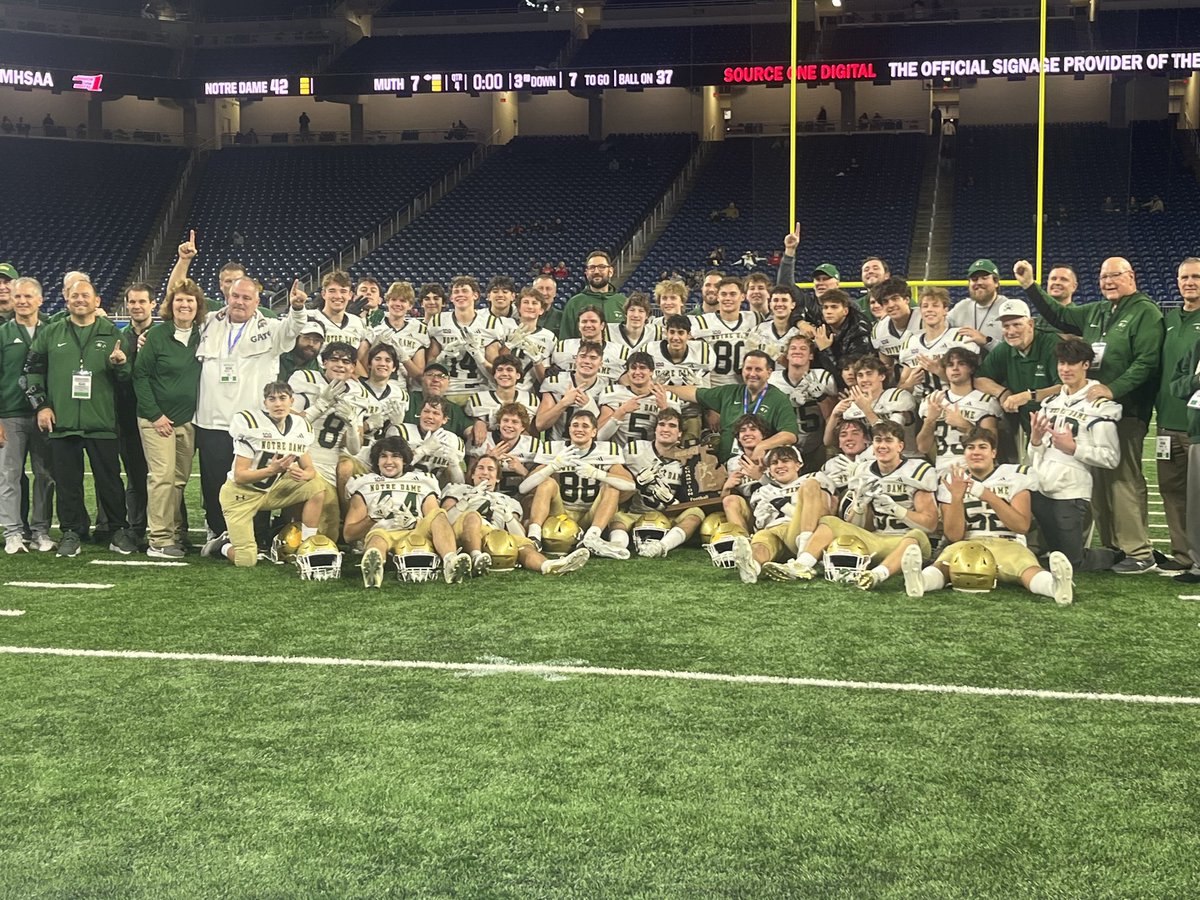 The D Zone (@thed_zone) on Twitter photo Notre Dame Prep wins their first state championship in program history!
D5 Final:
#36 Notre Dame Prep (12-1) beat #28 Frankenmuth (13-1) 42-7
<a href="/NDPrep_Football/">NDP Football 2024 Division 5 State Champions</a> <a href="/NDP_FBRecruits/">Notre Dame Prep College Football Recruiting</a> Notre Dame Prep wins their first state championship in program history!
D5 Final:
#36 Notre Dame Prep (12-1) beat #28 Frankenmuth (13-1) 42-7
<a href="/NDPrep_Football/">NDP Football 2024 Division 5 State Champions</a> <a href="/NDP_FBRecruits/">Notre Dame Prep College Football Recruiting</a>