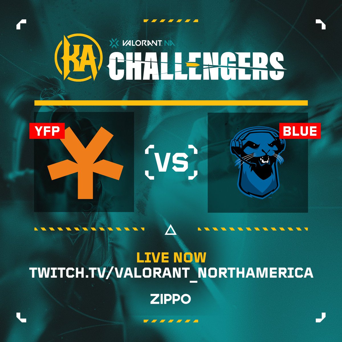 🚨 LIVE ALERT 🚨 

⚔️ <a href="/YFP_gg/">YFP</a> [vs] <a href="/BlueOtterGG/">Blue Otter</a> 
📺 twitch.tv/valorant_north…

#VALORANT #ChallengersNA