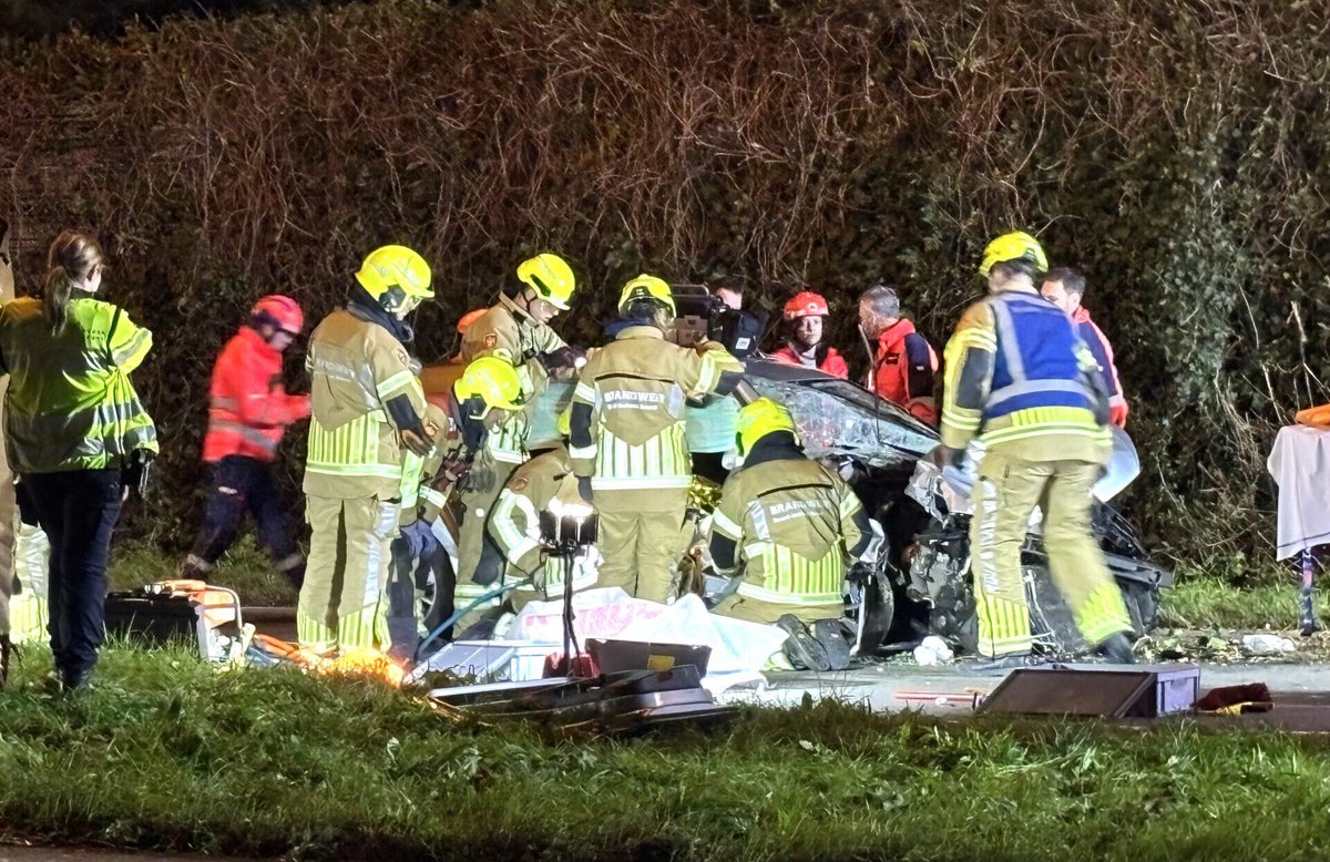 Ernstig verkeersongeluk op de Provincialeweg N506 in Hoorn