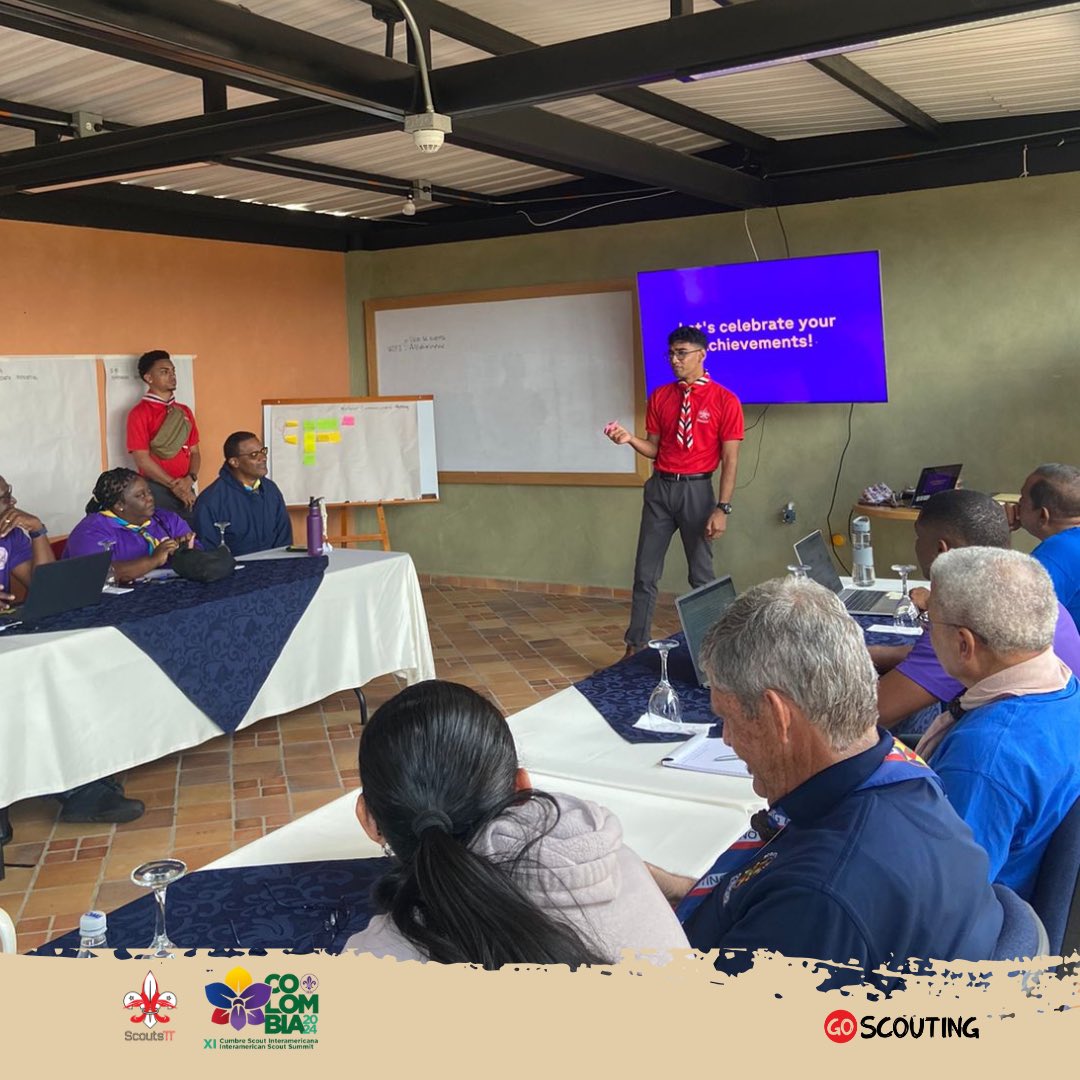 ScoutsTT's tweet photo. On November 28, Chief Commissioners, National Youth Commissioners, and young leaders gathered in Medellรญn to shape the future of Scouting in the Caribbean. Experience + fresh ideas = bold plans for a stronger, united movement. Exciting times ahead.#ScoutingTogether #scouts https://t.co/P9byPb9UiP