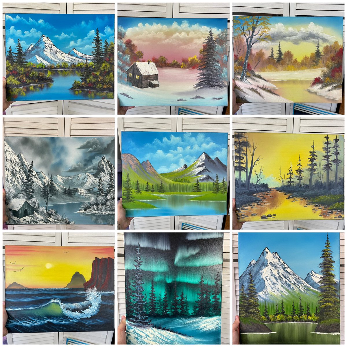 Everything in my shop is 15% off now through Monday! Use code “15OFF”

Here are some of larger Bob Ross style paintings I added to my shop. They’re normally $60 each but the “15OFF” code brings them down to $51 each until Monday 👀 

amandaruthart.com