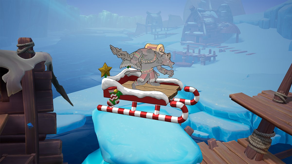 RivalsOfAether's tweet photo. Lose stocks in holiday style with the Winter Sleigh respawn platform and Giftsplosion death FX!  

You can earn both for free when the Winter Festival event starts on Tuesday 12/3. https://t.co/RMjczazC5T
