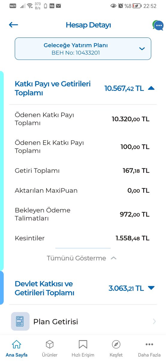 Lutieth's tweet photo. @TugayTarakcii Anadolu hayat uzerinden bes hesabi actim bu kesinti olayi her firma da varmi? https://t.co/6oTvK6GGBI