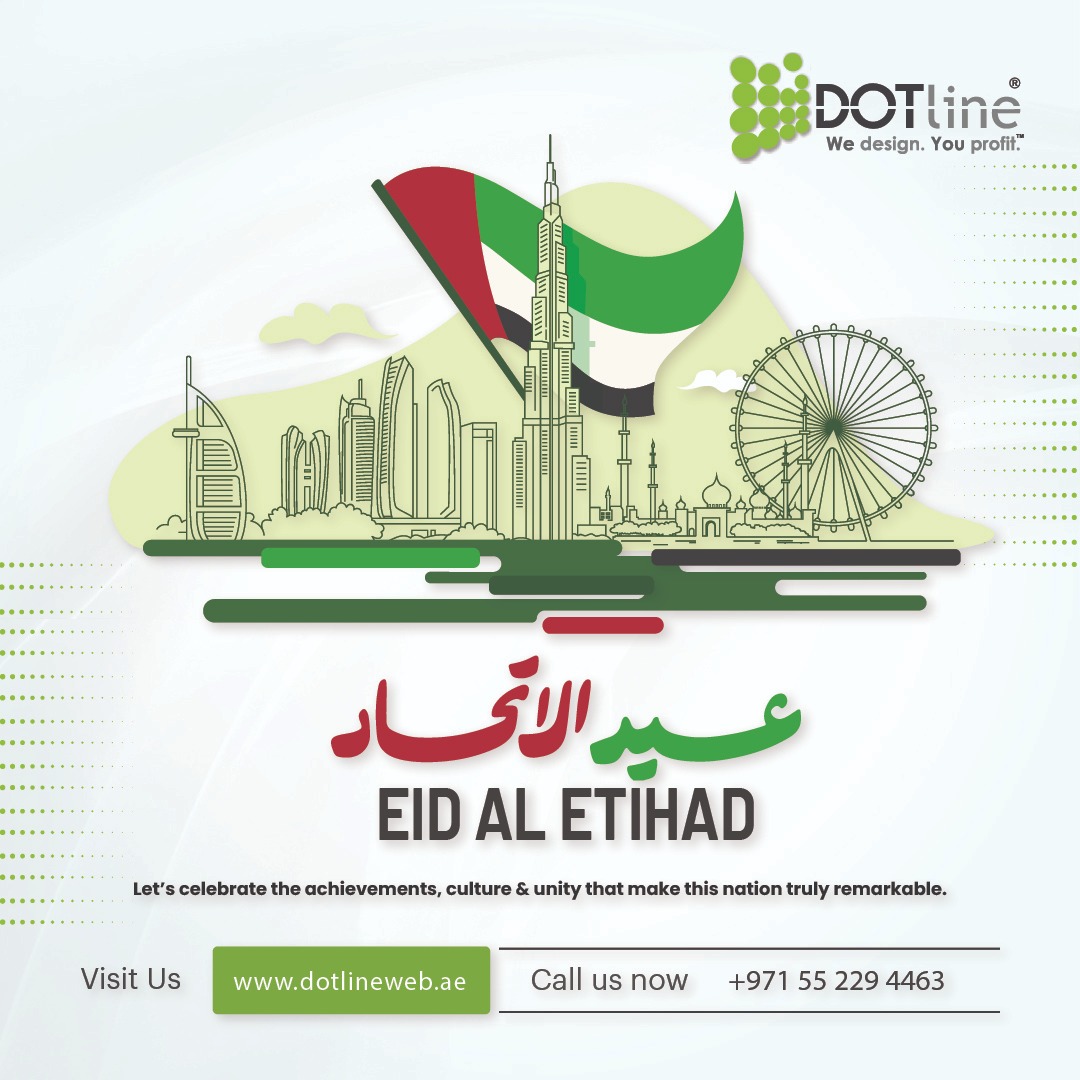 dotlineweb's tweet image. Happy Eid Al Etihad! 🇦🇪✨ Let’s honor the incredible achievements, rich culture, and unbreakable unity that define this remarkable nation.  Celebrate the spirit of togetherness and pride with joy and gratitude! 
#Dotline #EidAlEtihad #UAENationalDay