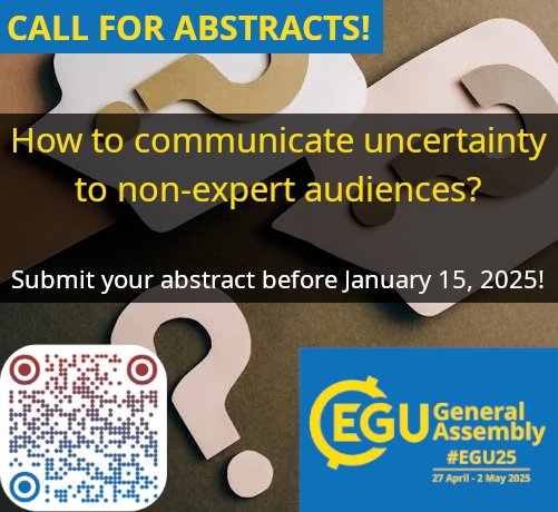 ParsQuake Project (@pars_quake) on Twitter photo Going to <a href="/EuroGeosciences/">European Geosciences Union</a> #EGU25? Passionate about #scicomm and communicating #uncertainties to non-expect audiences? Why not submit an abstract to our session EOS1.6 (tinyurl.com/4sc6ft66). You're a social scientist or mathematician? Great! We need you! Going to <a href="/EuroGeosciences/">European Geosciences Union</a> #EGU25? Passionate about #scicomm and communicating #uncertainties to non-expect audiences? Why not submit an abstract to our session EOS1.6 (tinyurl.com/4sc6ft66). You're a social scientist or mathematician? Great! We need you!