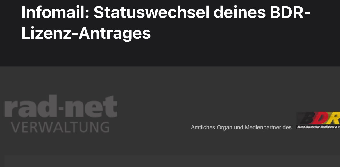 German Cycling hat kein amtliches Organ