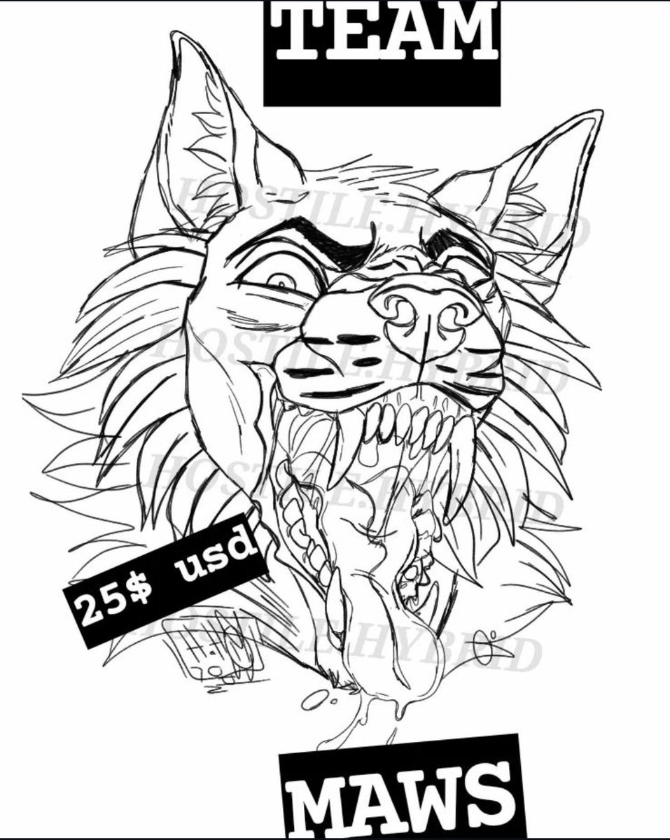 HostilehybridAD's tweet photo. I have a team maws ych open!!:))2️⃣5️⃣USD 3 slots!
(I'm not on either team I just really need funds atm😭💀)
#furryych #maws #furrymaw #furry #furryart #teammaws #fursuitmaw https://t.co/P7B8DrjVeb
