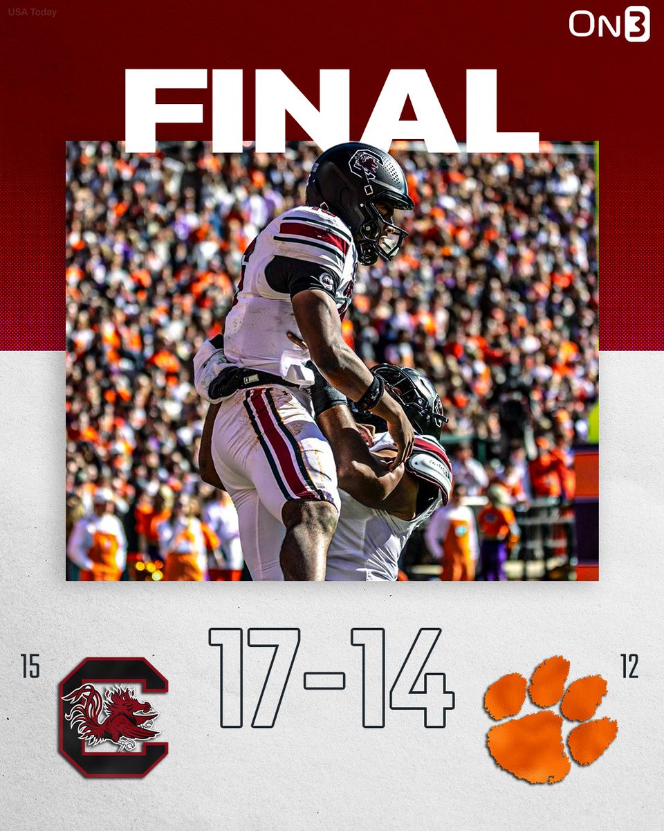 SOUTH CAROLINA BEATS CLEMSON🤙

on3.com/teams/south-ca…