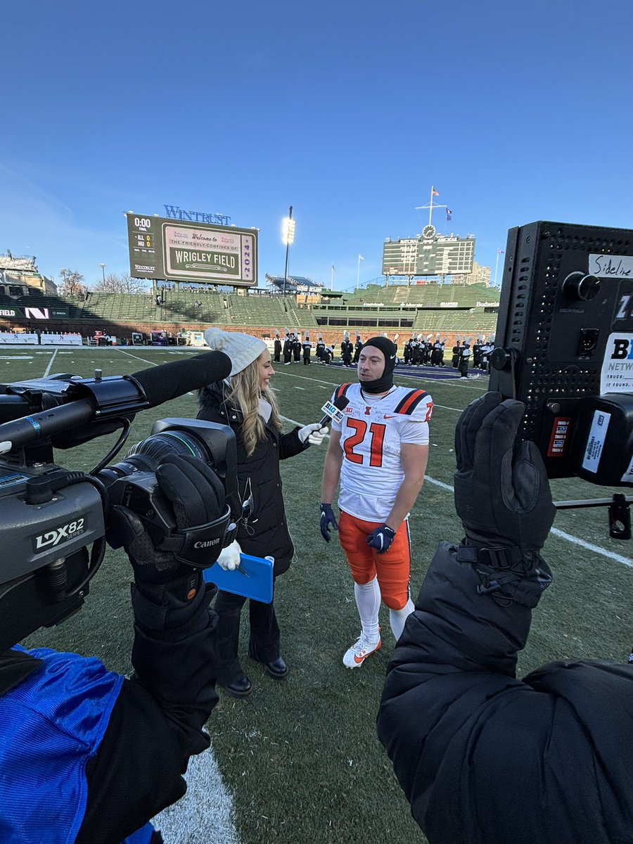 The spotlight for the kid from Gibson City, Illinois after a career day.