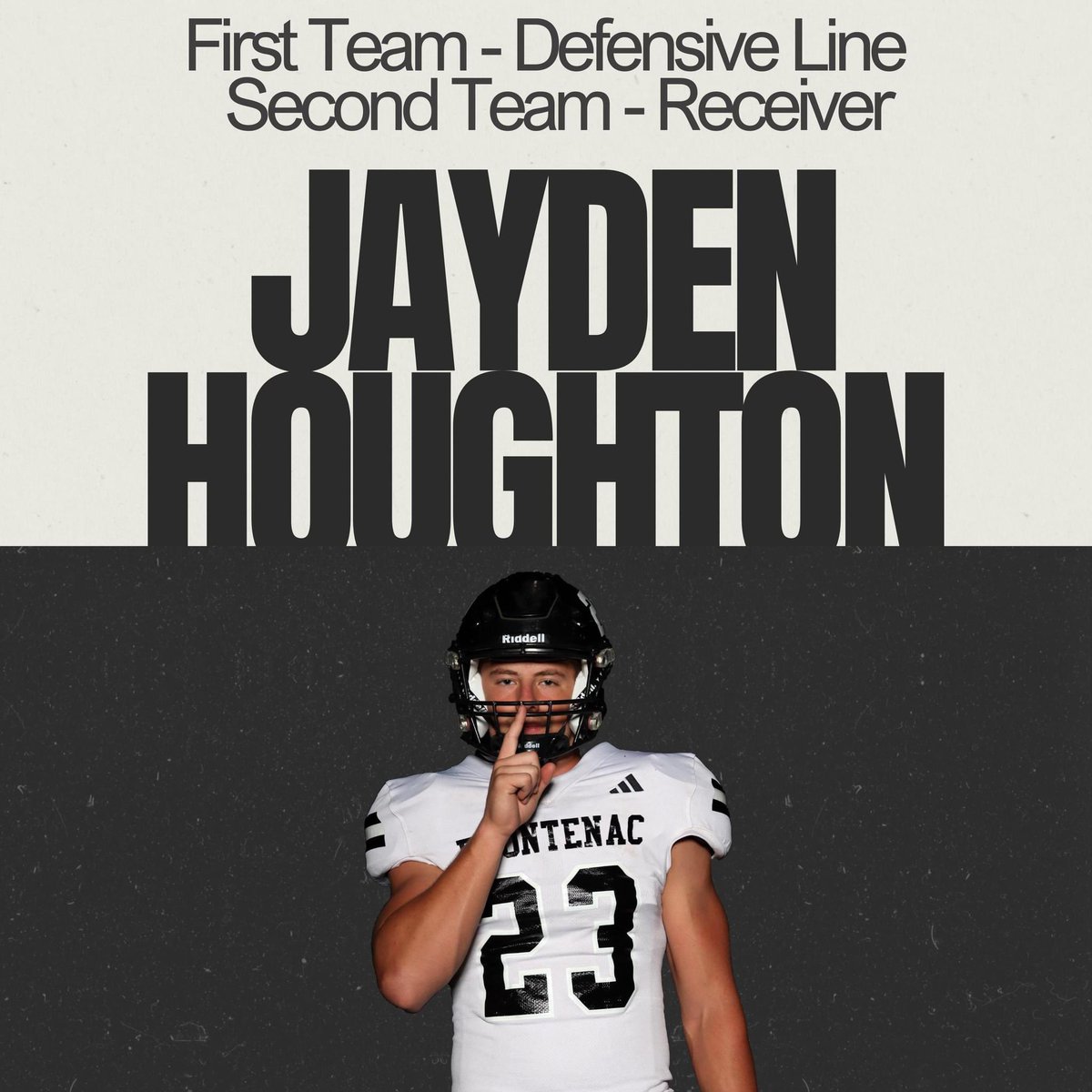 jaydenhoughton6's tweet photo. 1st team All-league DL
2nd team All-league WR (no TE spot)
1st team All-district DL
1st team All-district TE
Sr. Year highlights:
https://t.co/kOL6nvF65N https://t.co/C67YH4UjoN