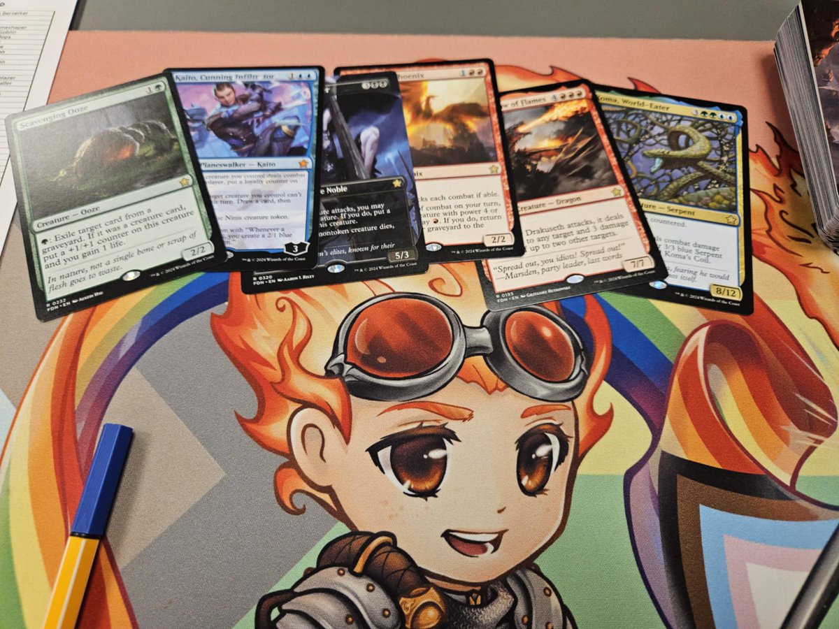 Played some sealed magic the gathering today at a qualifier! Opened some cool cards! 😊🥰 Still have to get used to wearing a dress at such events lol! 
Result : 0 Wins 4 Losses 🙈
I guess my mind is just not in it yet.
I miss someone really bad.