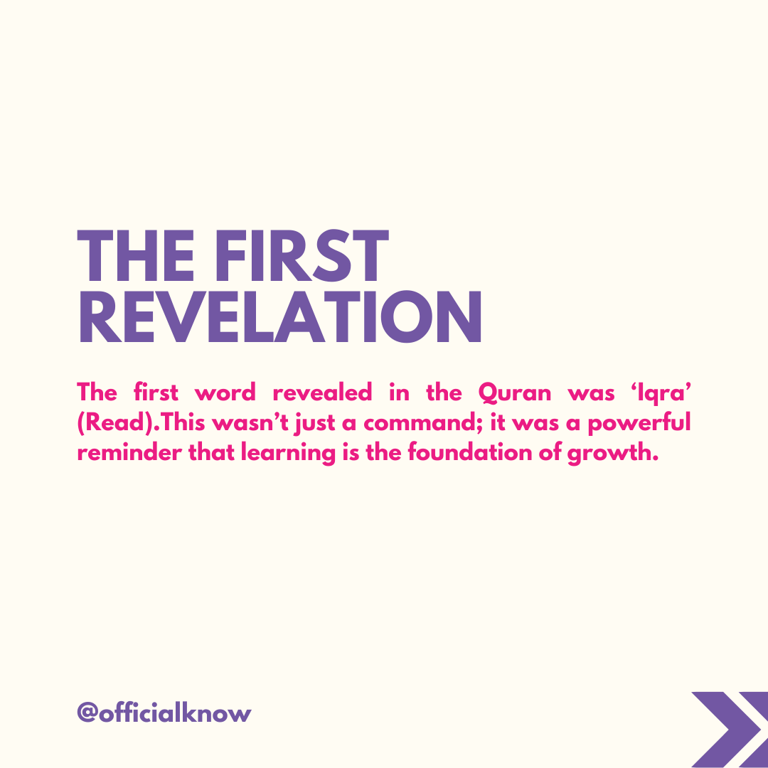 officialknow1's tweet photo. Knowledge is the key to success—not just in this world, but in the akhirah too. 🌟 The first word revealed in the Quran was ‘Iqra’ (Read), reminding us that learning is the foundation of personal growth, stronger faith, and empowered communities. 💡 https://t.co/Q5jXiVSlXm