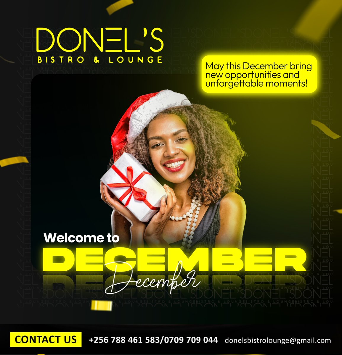 Hello, December!  The season of joy, warmth, and delicious feasts is here! At Donel’s, we’re ready to make your holidays special with meals that bring people together. Let’s savour the magic of December, one bite at a time!