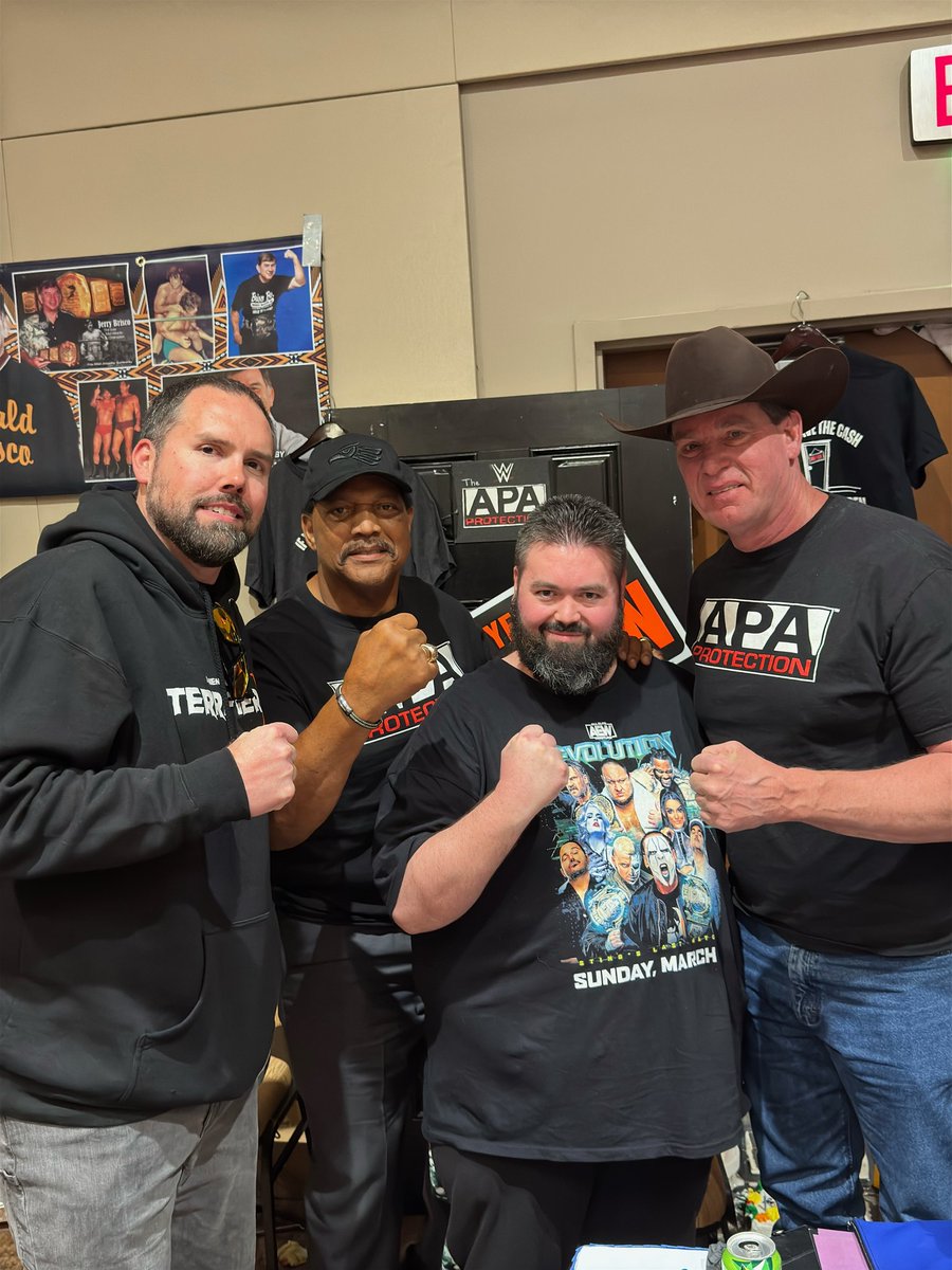 Jeremy McBride (@jrod0821) on Twitter photo I was worried about going to @wrestlecade this year so I hired some protection! Thank you to <a href="/JCLayfield/">John Layfield</a> and <a href="/RealRonSimmons/">Ron Simmons</a> for the pics and for being cool dudes! The check is in the mail 🤣 I was worried about going to @wrestlecade this year so I hired some protection! Thank you to <a href="/JCLayfield/">John Layfield</a> and <a href="/RealRonSimmons/">Ron Simmons</a> for the pics and for being cool dudes! The check is in the mail 🤣
