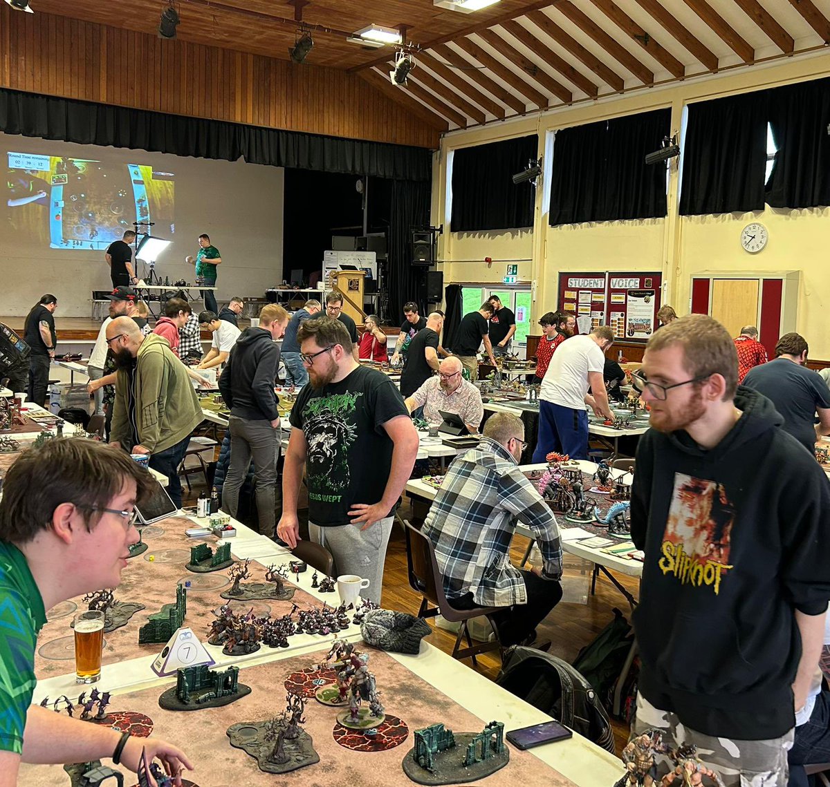 Day one of our big Age of Sigmar event is in the books. Day two awaits on Sunday! #warhammercommunity #ageofsigmar #kirtongames #warhammer