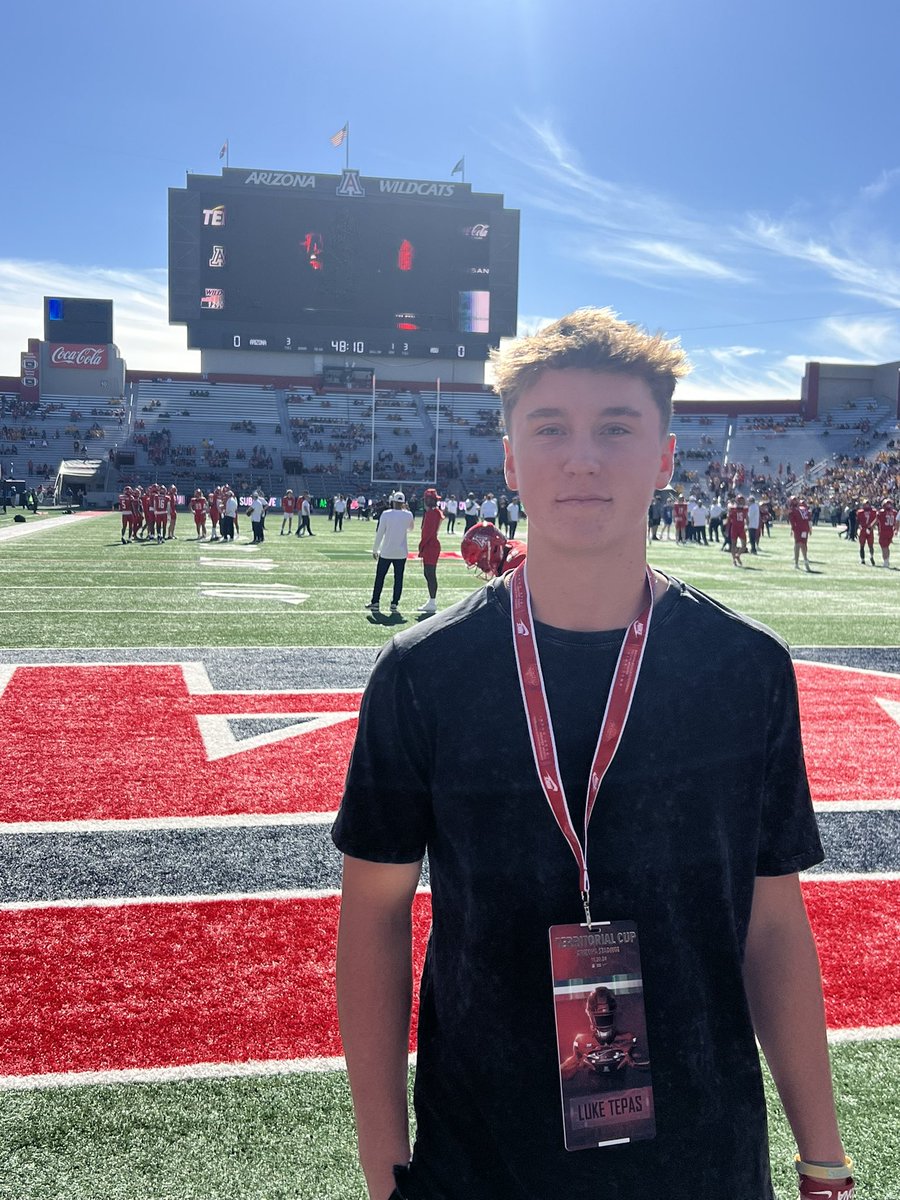 Luke Tepas (@luketepas) on Twitter photo Had a great time visiting <a href="/ArizonaFBall/">Arizona Football</a> today! Thank you <a href="/Gaizka_UofA/">Gaizka Crowley</a> <a href="/CoachMoevao_3/">Lyle Moevao ™</a> for having me out!
<a href="/BHS220Football/">Barrington Football</a> <a href="/nexgenscouting/">Keith Smilie</a> <a href="/EDGYTIM/">Timothy “EDGYTIM” OHalloran</a> <a href="/grid_irons/">GridIrons</a> <a href="/PrepRedzoneIL/">Prep Redzone Illinois</a> Had a great time visiting <a href="/ArizonaFBall/">Arizona Football</a> today! Thank you <a href="/Gaizka_UofA/">Gaizka Crowley</a> <a href="/CoachMoevao_3/">Lyle Moevao ™</a> for having me out!
<a href="/BHS220Football/">Barrington Football</a> <a href="/nexgenscouting/">Keith Smilie</a> <a href="/EDGYTIM/">Timothy “EDGYTIM” OHalloran</a> <a href="/grid_irons/">GridIrons</a> <a href="/PrepRedzoneIL/">Prep Redzone Illinois</a>