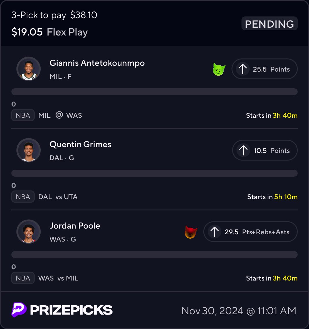 The Games Suck Today This Is My Only Slip 🫡 #malislips 

#fyp #explore #prizepicks #sleeper #underdog #dabble #potd #nbaslips