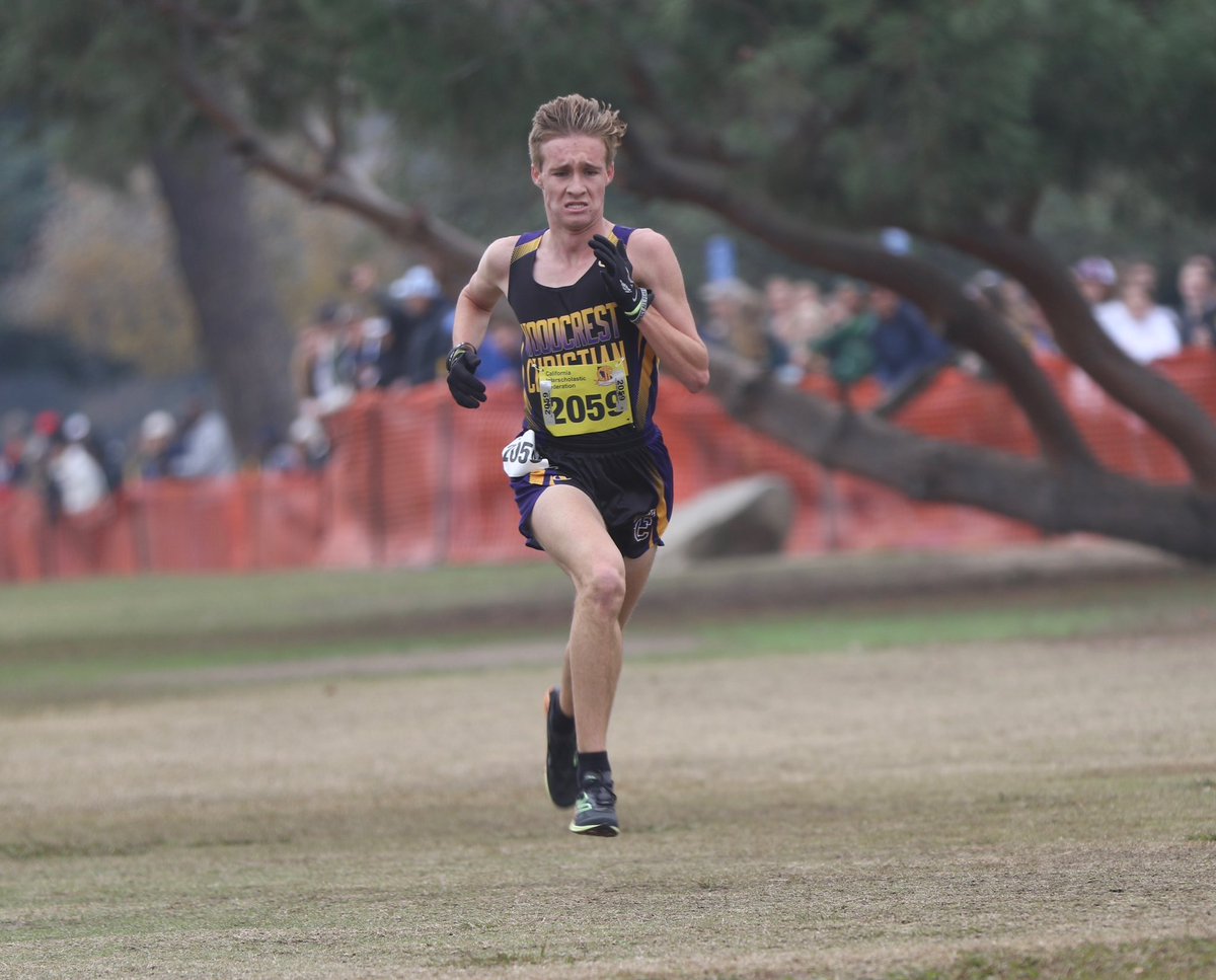 westcoast_xc's tweet photo. Back-to-back champ Eyan Turk of Woodcrest Christian wins the CIF D5 boys race in a time of 14:32.5🔥 Fastest time of the day! https://t.co/UkC8b4mB1N