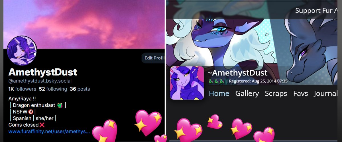 I want to remind you all that I have other platforms where you can see the uncensored version of the drawings I post here! ^^

🐾Furaffity: furaffinity.net/user/amethystd…
🦋Bluesky: bsky.app/profile/amethy…