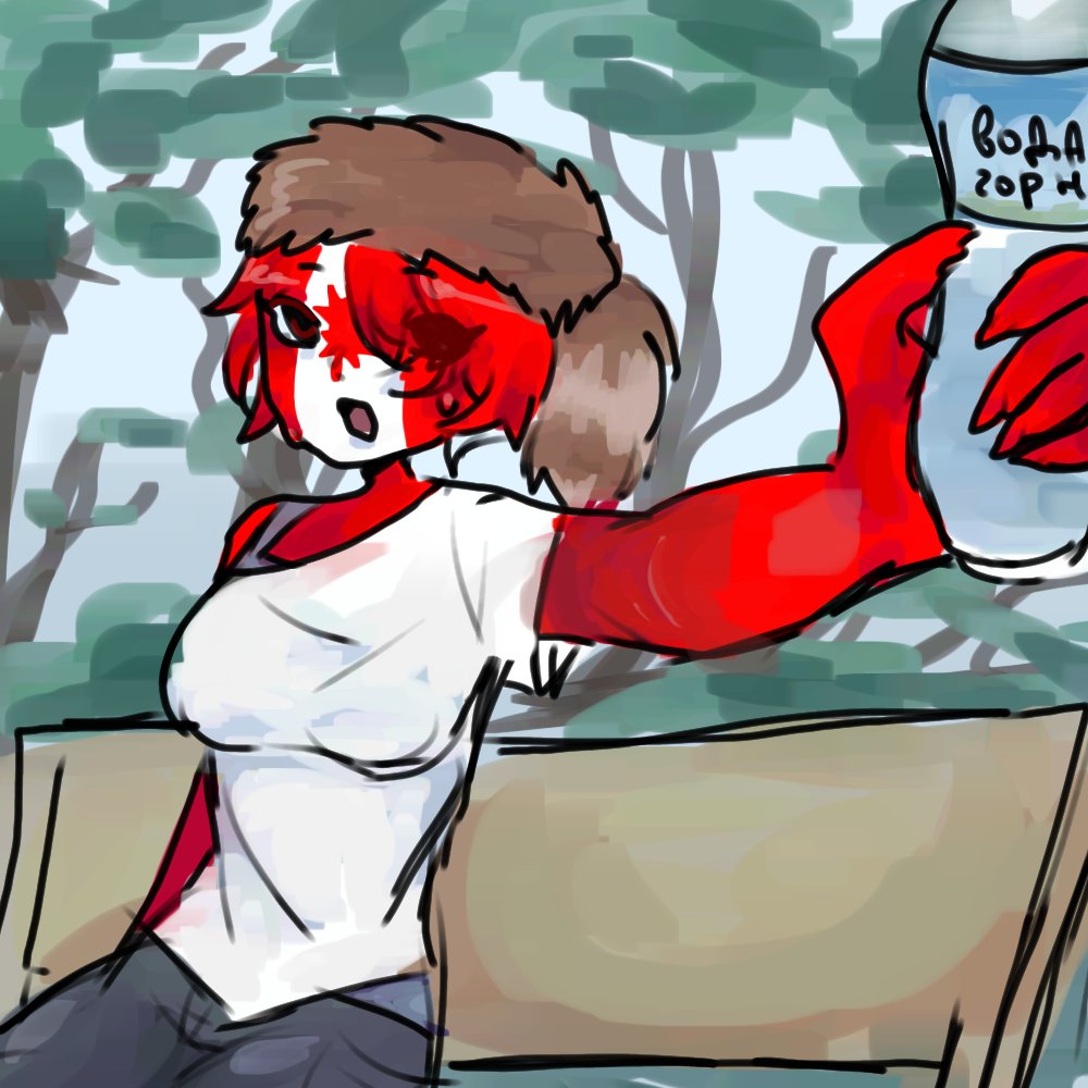 Noooi288215's tweet photo. Арт для моей любимой художницы!🎀

Art for my favorite artist!🎀(written through a translator) @Hn0Rg
 #Countryhumans 
#countryhumansCanada https://t.co/jhcUOsHiJr
