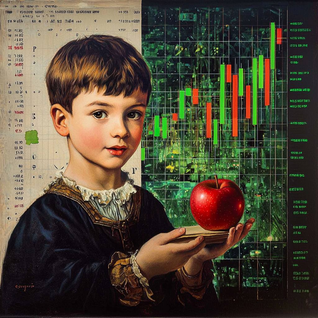 An apple a day, and watch the green soar,
Candles ignite, bursting through the floor.
Markets take flight, no ceiling in sight,
A healthy boost fuels the bullish night!

$BAPPLE