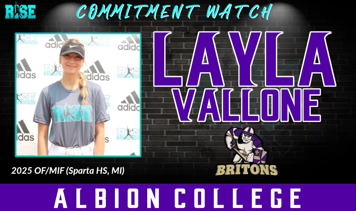 RISE Softball-Midwest (@rsmidwest) on Twitter photo Commitment Watch:
2025 RISE Player-Layla Vallone <a href="/Layla48922670/">Layla Vallone</a> (Sparta HS & Rockford Krush) verbally commits to Albion College (MI)! #RISEfamily @albionsoftball
Layla attended the Rockford Krush Scout Day! Commitment Watch:
2025 RISE Player-Layla Vallone <a href="/Layla48922670/">Layla Vallone</a> (Sparta HS & Rockford Krush) verbally commits to Albion College (MI)! #RISEfamily @albionsoftball
Layla attended the Rockford Krush Scout Day!