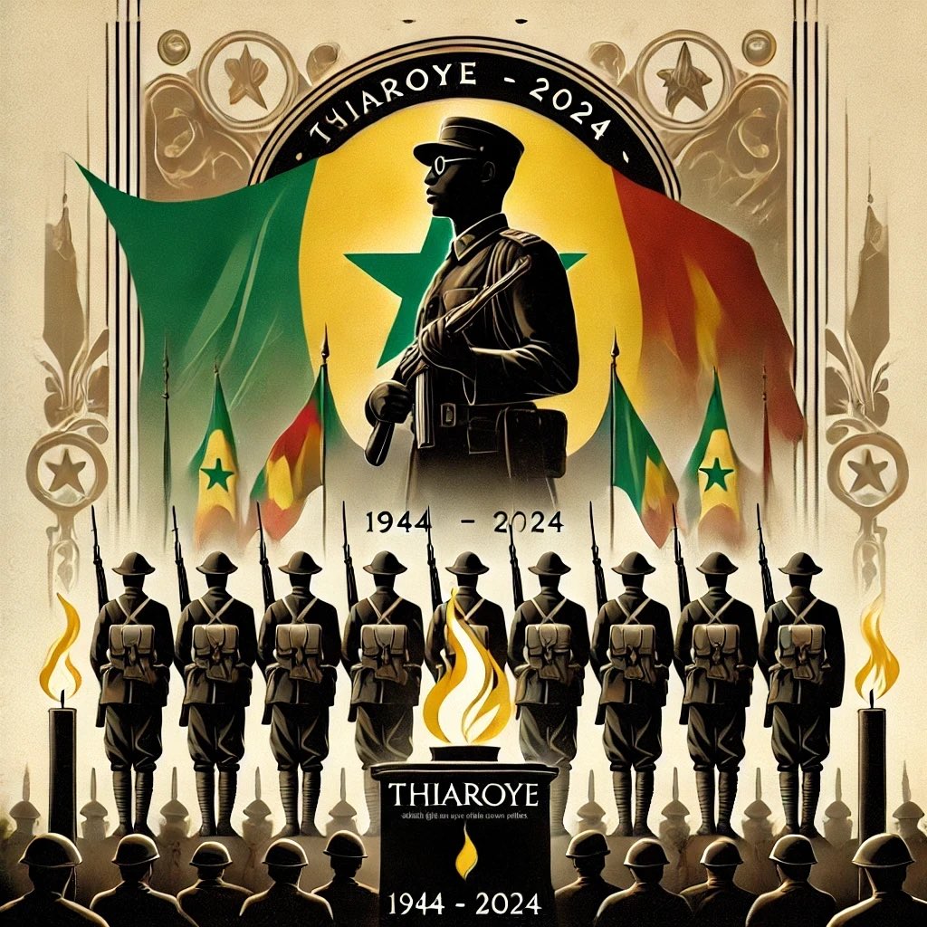 Actugouvsenegal's tweet photo. En ce 1er décembre 2024, le Sénégal commémore avec solennité le 80e anniversaire du massacre de Thiaroye. 

Un moment de mémoire pour honorer le sacrifice des tirailleurs sénégalais et rappeler l’importance de la justice et de la reconnaissance historique. 

#MémoireNationale #Thiaroye1944 @PR_Senegal @PR_Diomaye @Primature_sn @EUAmbSenegal @ecowas_cedeao