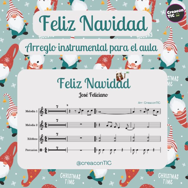 “Feliz Navidad”, arreglo instrumental para el aula de este famoso villancico de José Feliciano 🎶🎹🎶 #recursosmusicales
➡️ mariajesusmusica.gumroad.com/l/rqozx?layout…