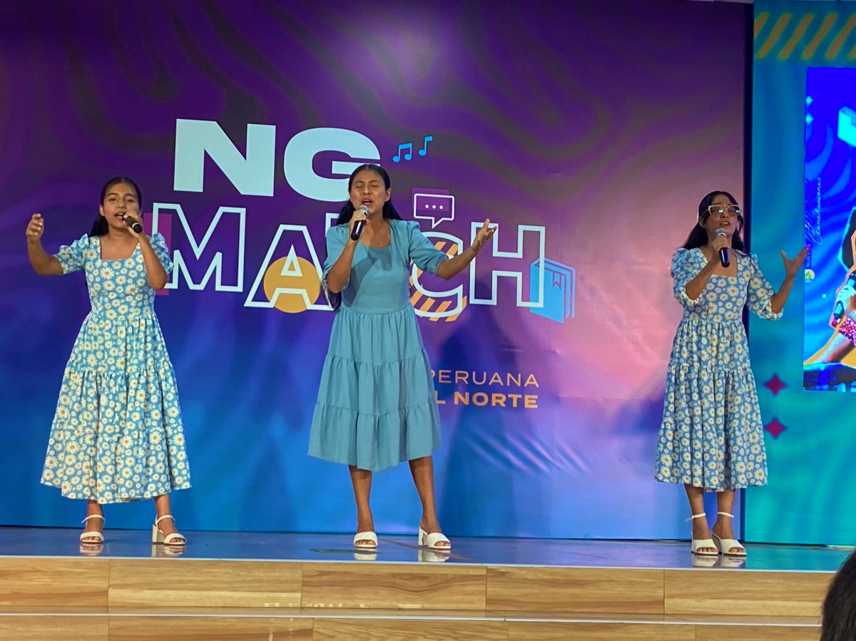 AdventistasUPN's tweet photo. La Gran Final de #NGMatch está llena de adoración y emoción. 🙌🎶 El conjunto de la Misión Nor Oriental del Perú 🇵🇪 en Worship Music nos inspiró con una alabanza sobre la misión. Un llamado a predicar el evangelio a todo el mundo y prepararnos para la venida de Jesús. 🎺✨ https://t.co/jmjXw0sWOq