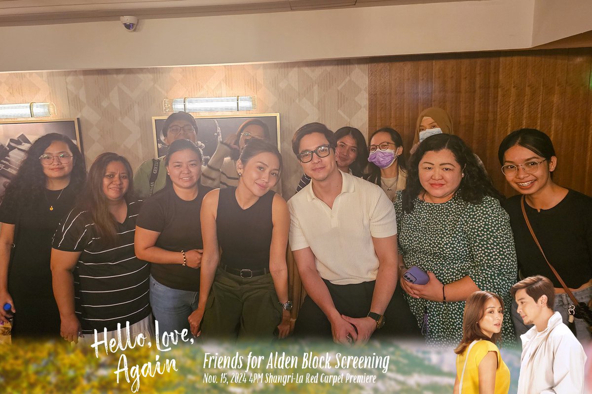 FriendsForAlden's tweet photo. Sharing photos taken during the block screening we hosted on 11/15 and 11/28 for #HelloLoveAgain
Thank you to our sponsors, guests and of course @aldenrichards02 and @bernardokath for joining us. Till next time π«Ά
#HLAxFFABlockScreening (3/n) https://t.co/6RXtKMTBtE