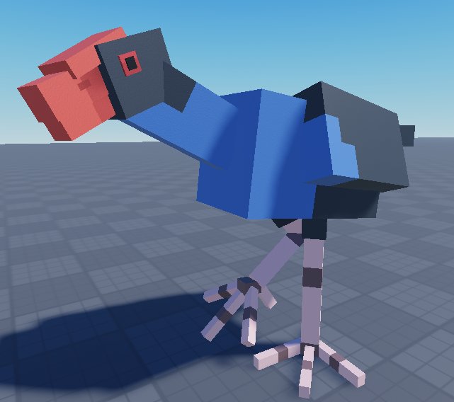 PeAgaKa's tweet image. i LIED anyways heres a slightly edited version of the Pukeko model in a generic pose  #robloxstudio #pukeko