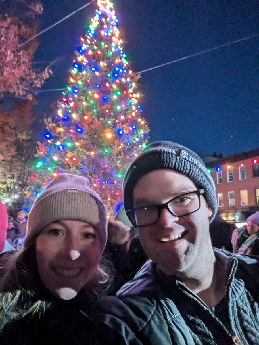 Now that we slept off the tryptophan, we rang in the holiday season with some membership recruitment at the 5th Avenue tree lighting!
