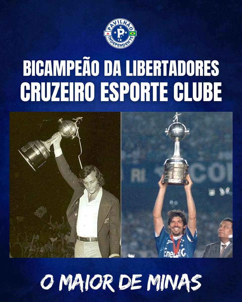 ÚNICO BICAMPEÃO DA LIBERTADORES EM MINAS GERAIS! 

CRUZEIRO ESPORTE CLUBE!