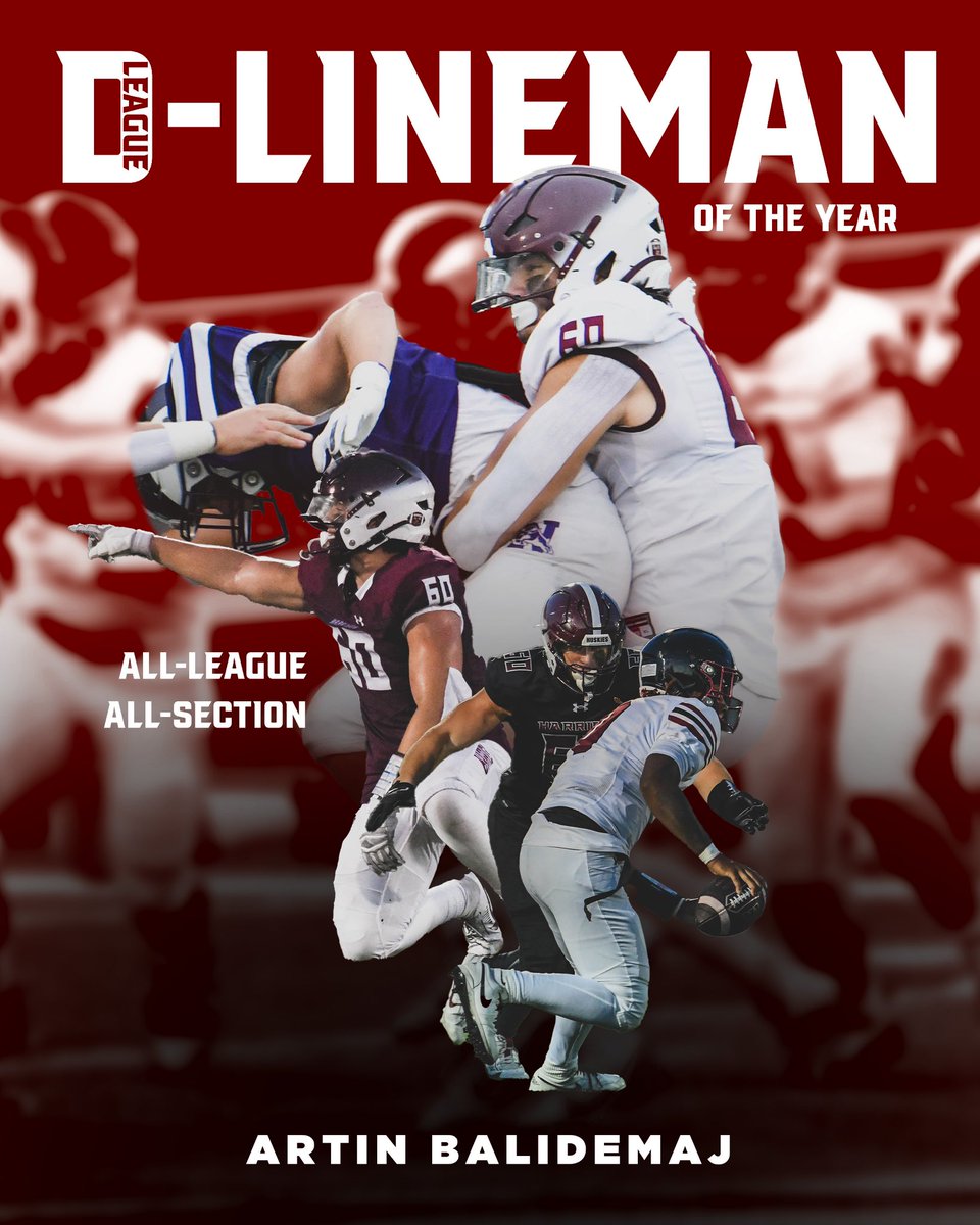 There’s no surprise here. Congrats to Artin Balidemaj for earning Defensive lineman of the year for the second straight season. This young man led the defense in all categories and has made his mark in maroon and white. #HuskyCountry