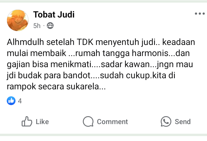 WidasSatyo's tweet photo. Sampai fase ini pasti gak mudah buat mereka, tapi ikut seneng liat mereka yg berusaha dan berhasil stop main judi online. 

Semoga jalan kehidupan mereka dan kalian semua yg ada di fase sama akan terus membaik setelah ini. Insha Allah. https://t.co/PN4xUWgGkv