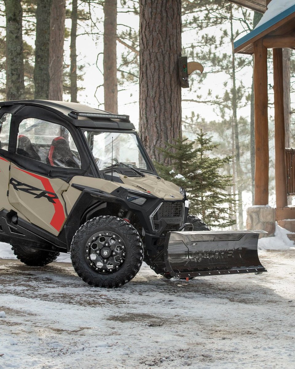 Old man winter is headed this way. Gear up with the ultimate plow system and own the season ❄️ #PolarisRZR #RZRLife