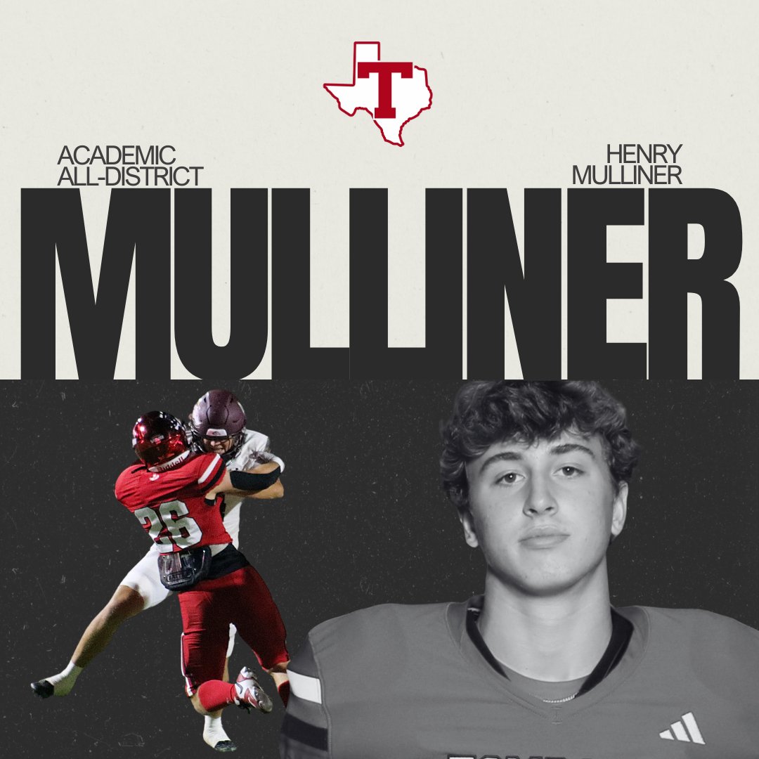 Congratulations to the District 15-6A Defensive Newcomer of the Year Henry Mulliner