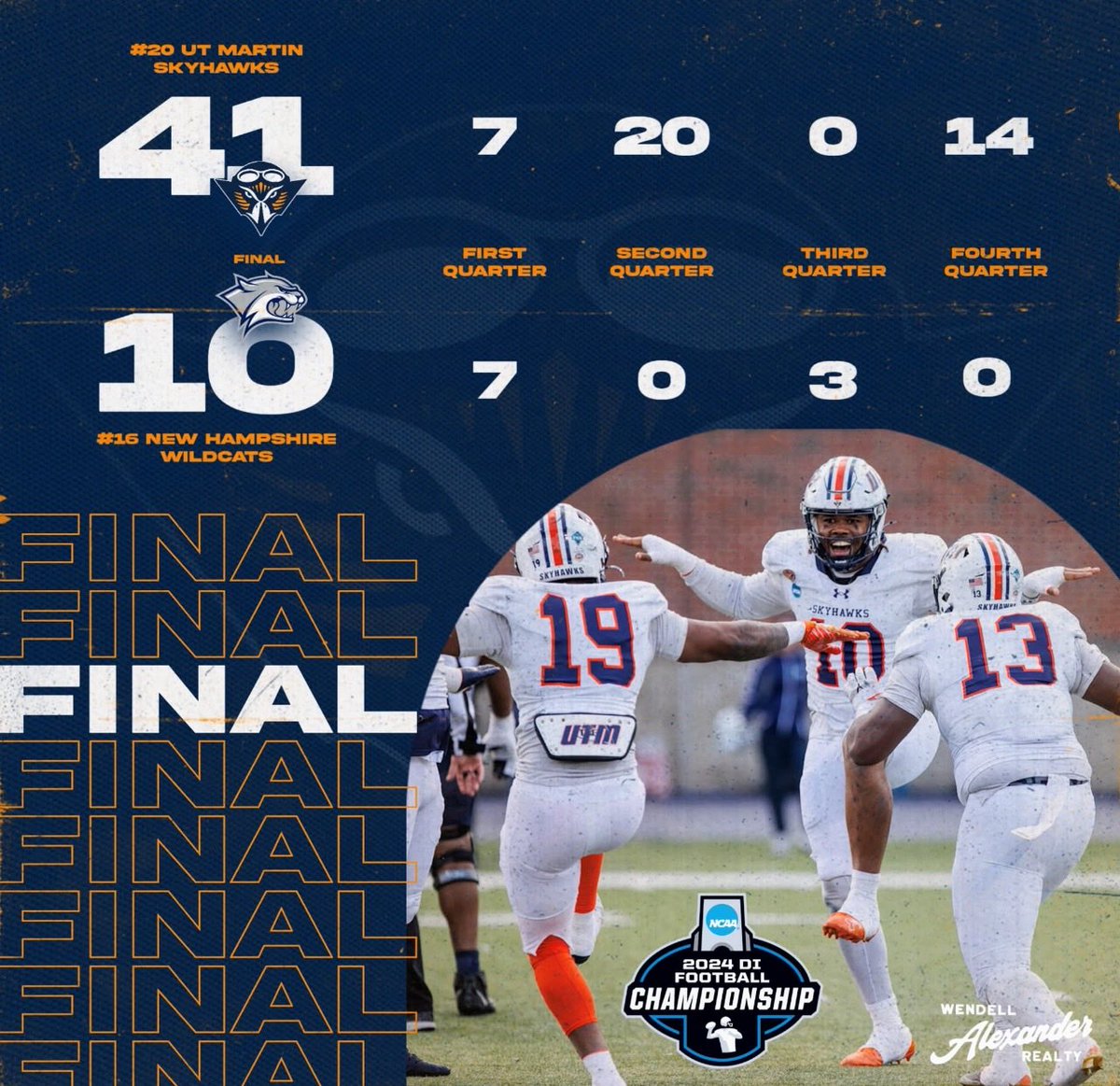 Proud alumni! Congratulations!#WinnersWearBlue #MartinMade