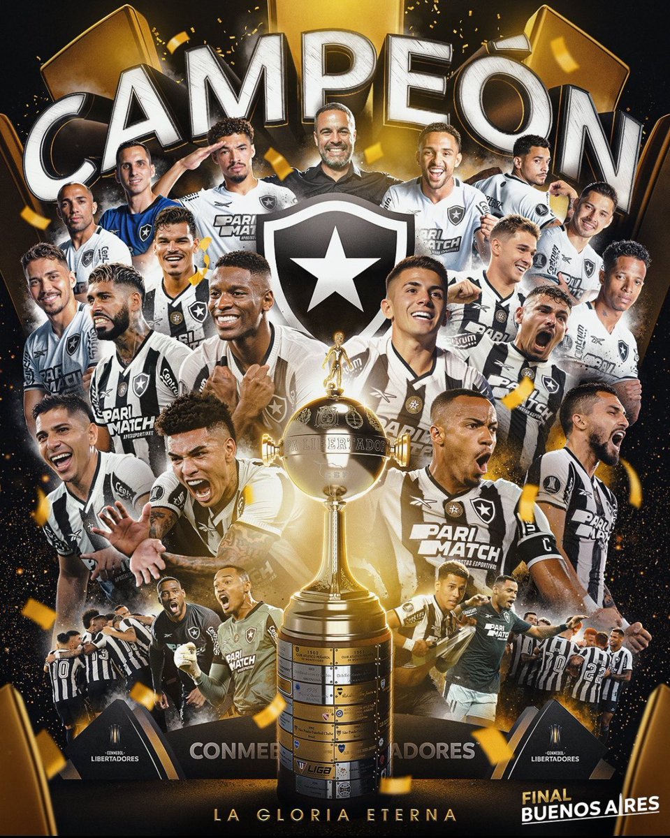 Nikgaturro's tweet photo. ¿Conocen el caso del Botafogo? 
Hace 2 años estaba en la segunda división. Quebrado. Fundido. Un caso perdido. Permiten en Brasil las SAD, un empresario yanqui invierte 70 millones de dólares. Hoy ganaron la Copa Libertadores y son los CAMPEONES DE AMÉRICA. 🏆 https://t.co/pjIOldelws