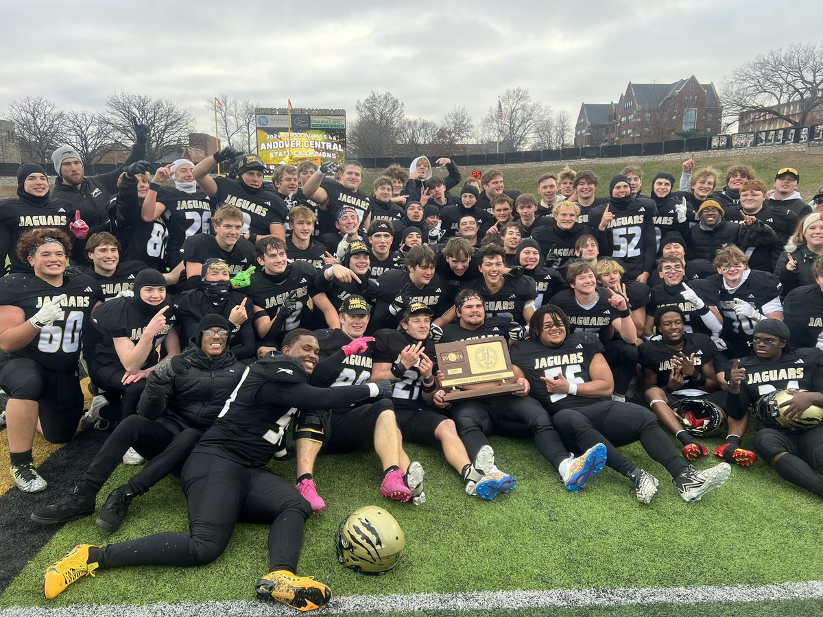 Andover Central is your 4A State Champion 🏆 

First state championship in program history for the Jags! 

<a href="/Andover_Central/">Andover Central Athletics</a> <a href="/Coach_DTuttle/">Derek Tuttle</a> <a href="/ACJaguarFB/">AC Jaguar Football</a>
