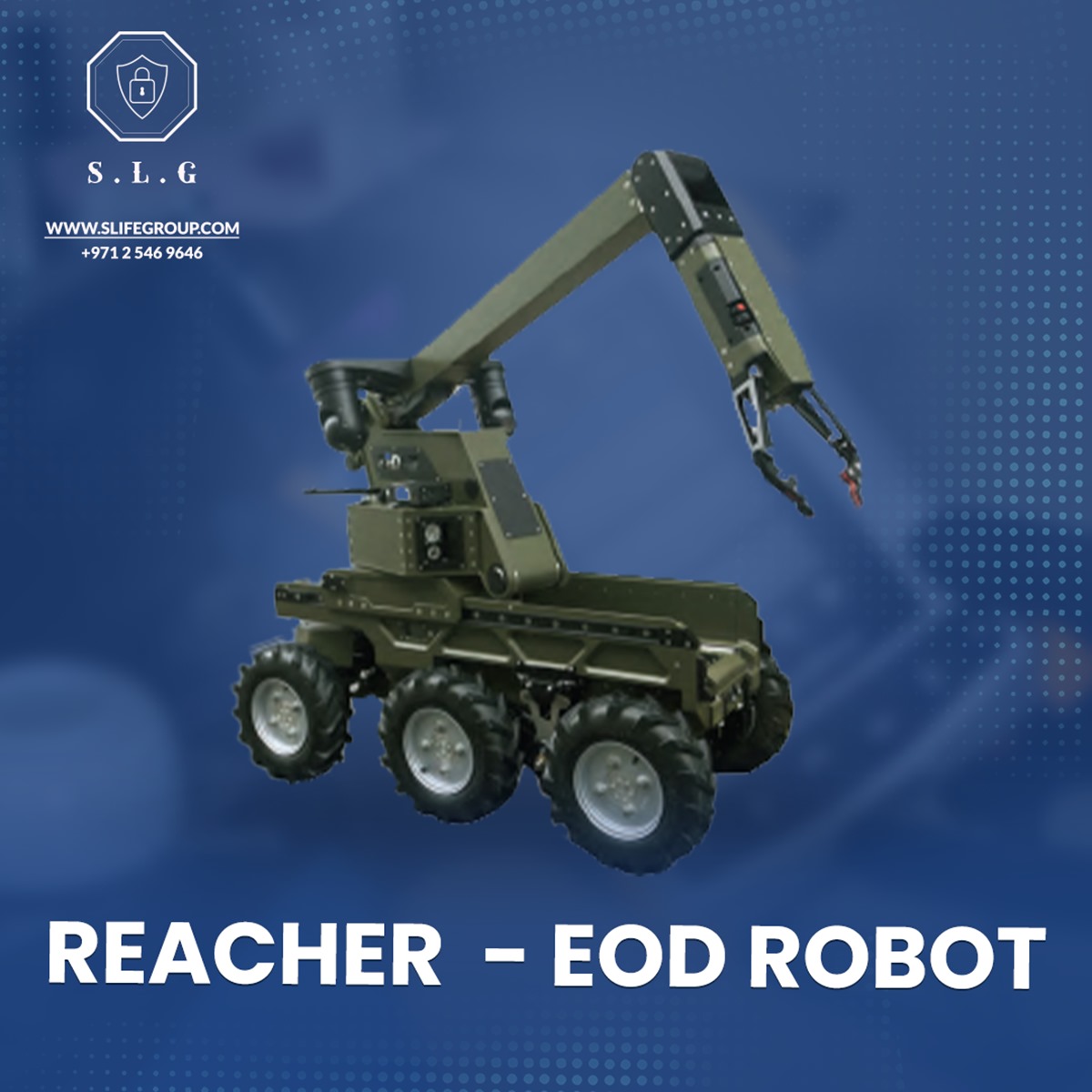 group_slife's tweet image. Meet the #EODReacher, the unsung hero keeping our world safer. Designed for precision and reliability, this robot tackles hazardous situations with unmatched efficiency. 

📍: Burj Al Arab - Hamdan Street -  Abu Dhabi 
📞: +97125464946
✉️: k.h@slifegroup.com

#EODrobot #slg