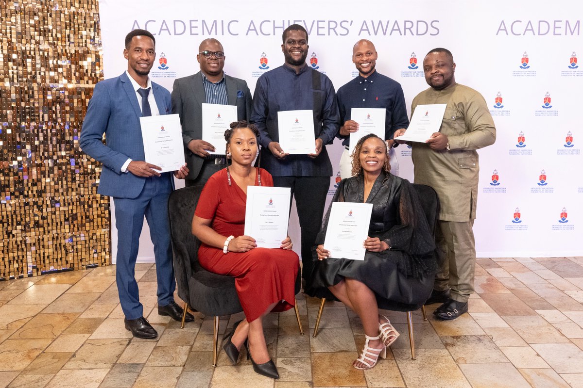 Celebrating UP's Exceptional Young Researcher Award winners: Dr Chimere Anabanti, Dr Abe Kasonga, Dr Samkelo Malgas, Prof Vukosi Marivate, Prof Adrino Mazenda, Prof Kgomotso Mokoala, &amp; Dr Chijioke Okorie! Their ground-breaking research paves the way for academic excellence at UP.