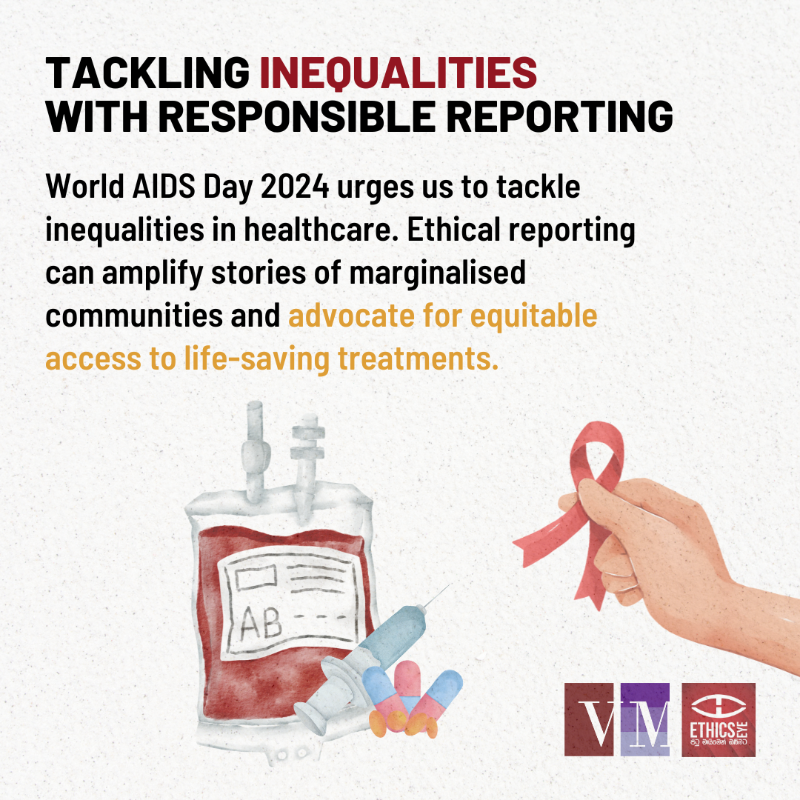EthicsEye's tweet photo. 🌏🏥On #WorldAIDSDay2024, let's see how responsible reporting can educate, empower, and protect the dignity of those living with HIV/AIDS. Facts matter. Stigma doesn’t. 📰🎙️📺

#MediaEthics #EndTheStigma

Sources: https://t.co/49FL7gpFP9
https://t.co/hSXv8koDNN