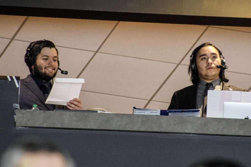 Congrats to <a href="/MBSinger73/">Michael Singer</a> on his last hockey call for QBSN tonight in Madison Square Garden. Oh my my indeed. 🐐