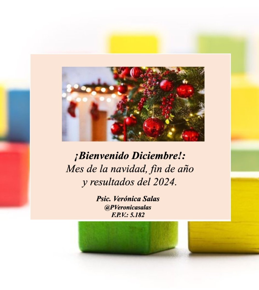 Que Diciembre nos permita visualizar nuestros logros y celebrarlos para valorar el tiempo, esfuerzo y la energía dedicada ⏳💪🏻🙏🏻🎄⛄