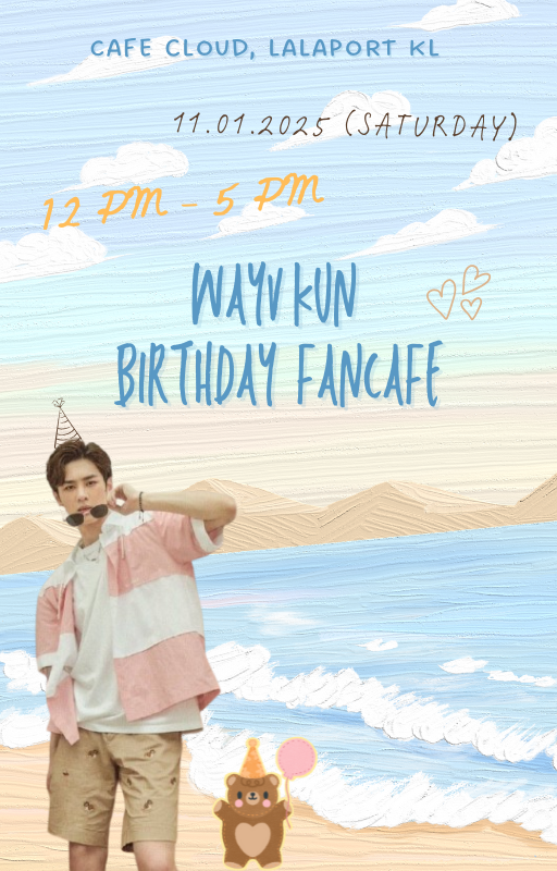 coloursofwayv's tweet photo. WayV Kun Birthday & WayV Anniversary Fancafe π²πΎ
ππ»π±π₯π¦π¦ππ
Purchase 1 drink OR 1 dessert to get our freebies π
NO vendor π
Dress code: π§‘πππ π©·β€οΈπ€
More details TBA in the thread π
#coloursofwayv #WayV #cupsleevemy #pasarNCT
#pasarWayV https://t.co/0iN9gOPTQ1