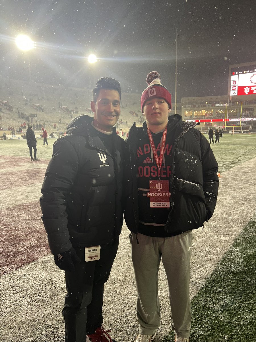 Maverick Geske (@maverick_geske) on Twitter photo After a great conversation with <a href="/CoachTSunseri/">Tino Sunseri</a> I’m excited to receive an offer from <a href="/IndianaFootball/">Indiana Football</a> !!🔴⚪️
<a href="/CoachShanahan_/">Mike Shanahan</a> <a href="/Coach_PatKuntz/">Coach Pat Kuntz</a> <a href="/MattWilsonDPP/">Matt Wilson</a>
<a href="/BJPSFootball/">Brebeuf Football</a> After a great conversation with <a href="/CoachTSunseri/">Tino Sunseri</a> I’m excited to receive an offer from <a href="/IndianaFootball/">Indiana Football</a> !!🔴⚪️
<a href="/CoachShanahan_/">Mike Shanahan</a> <a href="/Coach_PatKuntz/">Coach Pat Kuntz</a> <a href="/MattWilsonDPP/">Matt Wilson</a>
<a href="/BJPSFootball/">Brebeuf Football</a>