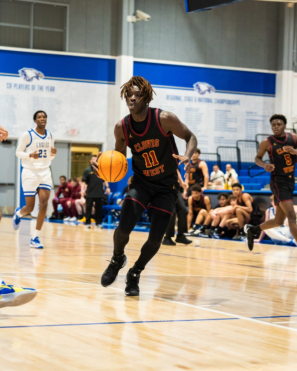 DJ Stickman (2025 - Clovis West) is a dynamic point guard with explosive athleticism! A lefty guard who can get in the paint and finish at the rim, drop a dime or pull up for a midrange jump shot. He can knockdown the 3 as well. 
His biggest impact is seen on the defensive end,
